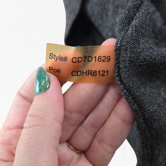 Calvin Klein Gray Merino Wool Blend Sweater Dress Short Sleeve V-Neck Medium - Picture 10 of 11